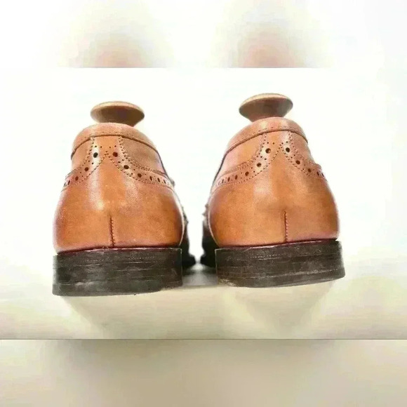 Stunning ALDEN Light Brown Leather  Tassel Kilted Brogue Wingtip Shoes 11D USA - Picture 6 of 11